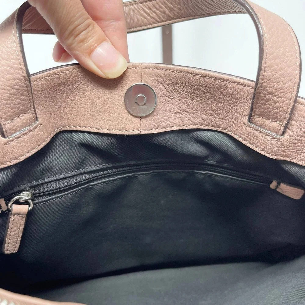 Vince Camuto Davy Accordion Top Handle Crossbody Bag Blush Pink‎ Leather READ